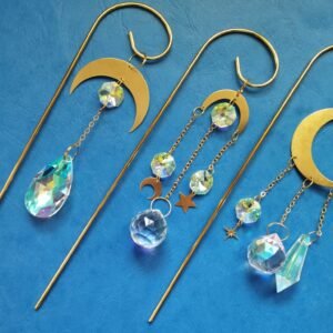 Décoration lune dorée